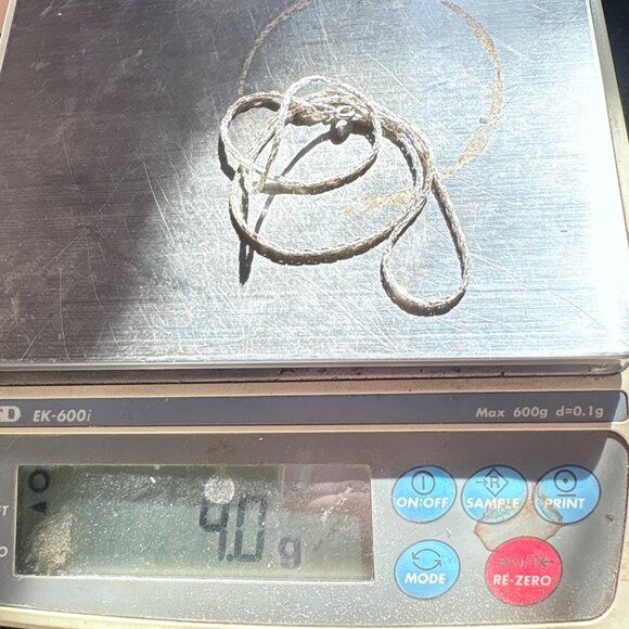 VTG Sterling Silver 925 Rope Style Chain Necklace Spring Ring Size 20" Length - Picture 6 of 7